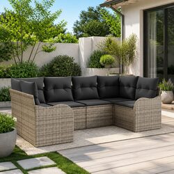 Value-Driven Grey Garden Sofa Set for Relaxation