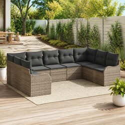 Practical 9 Piece Garden Sofa Set with Comfort Features