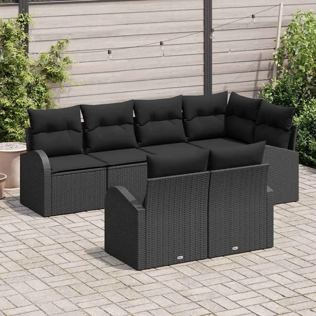 Garden Sofa Set Modular Outdoor Furniture Rattan Patio Lounge Black