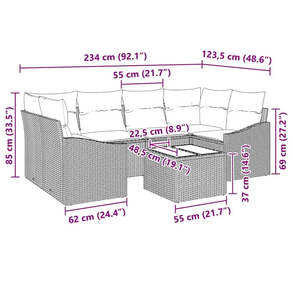 7-Piece Outdoor Sofa Set