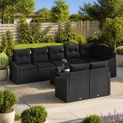 Comfortable and Reliable 9-Piece Outdoor Sofa Set