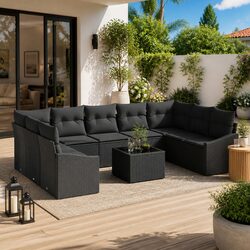 Comforting 10-Piece Garden Sofa Set for Your Outdoor Retreat