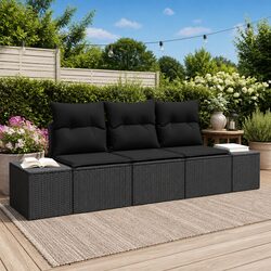 Comfort and Value Combined in Black Rattan Sofa Set