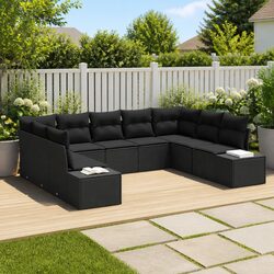 Practical 9-Piece Garden Sofa Set with Comfort and Style