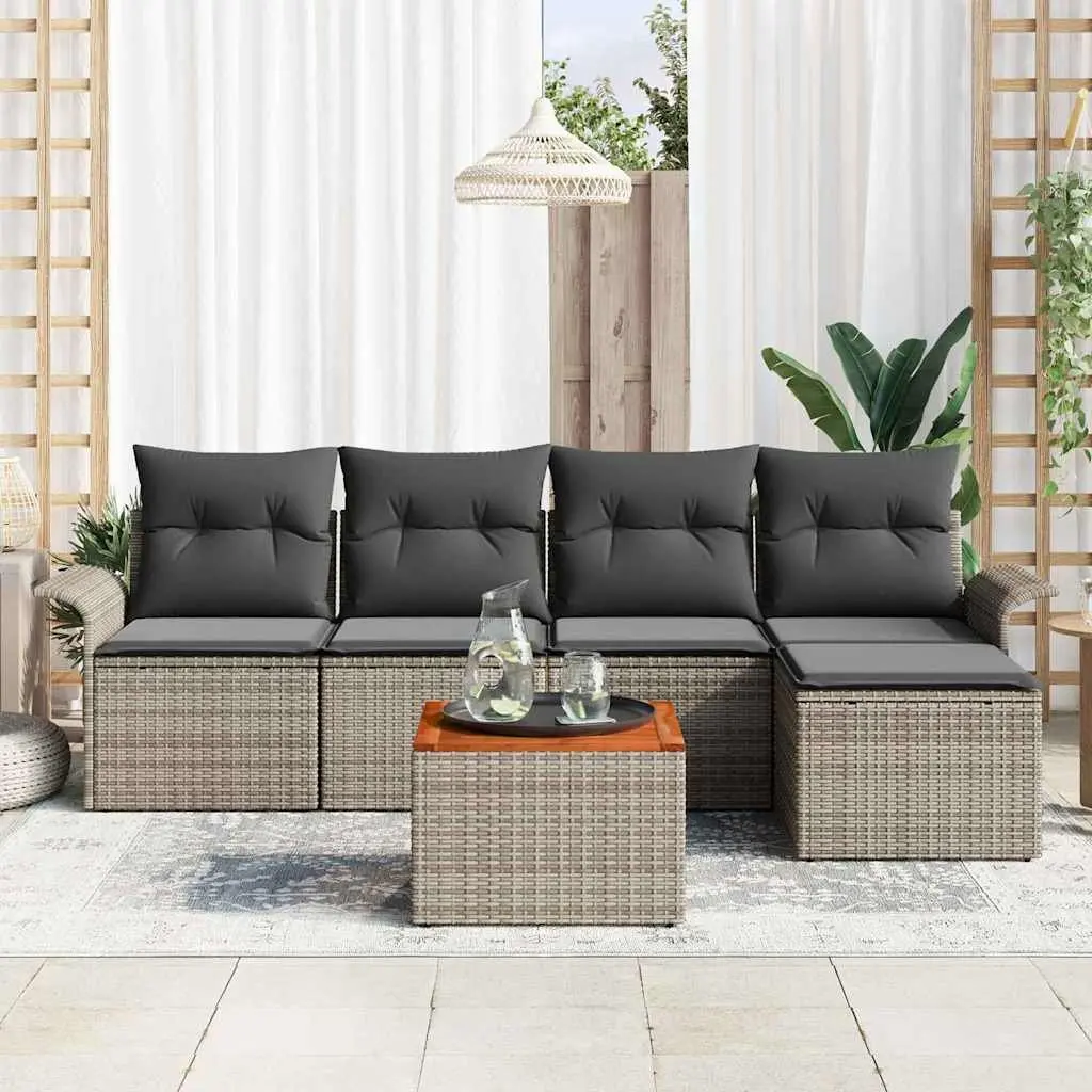 6-Piece Modular Garden Sofa Set for Outdoor Use