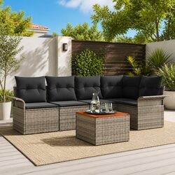 Quality Garden Sofa Set: 6 Modular Pieces Included