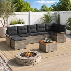 Warm and Inviting 8-Piece Outdoor Sofa Set