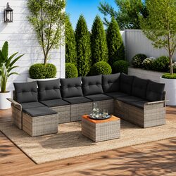 Affordable 9 Piece Garden Sofa Set for Lasting Enjoyment