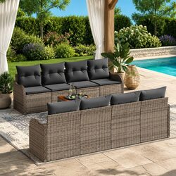 Warm and Reliable 9 Piece Outdoor Sofa Set
