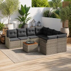 9-Piece Modular Grey Garden Sofa Set - A Smart Choice