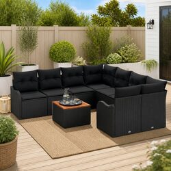 Comfortable 9-Piece Garden Sofa Set with Value