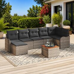 Value and Practicality: 8 Piece Outdoor Sofa Set