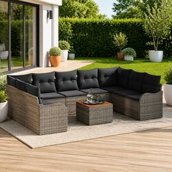 Value Meets Comfort in 10-Piece Grey Sofa Set