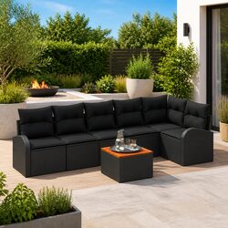 Reliable 7-Piece Garden Sofa Set with Comfort and Style