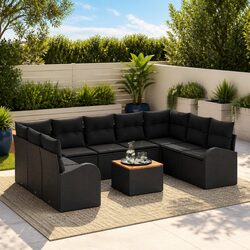 Reliable 10-Piece Garden Sofa Set with Comfortable Design