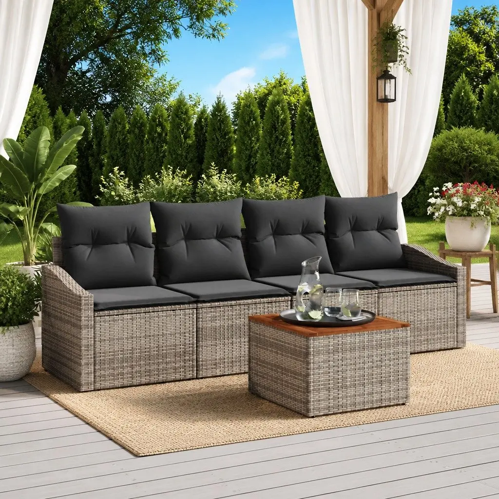 5-Piece Modular Sofa Set for Outdoor Comfort