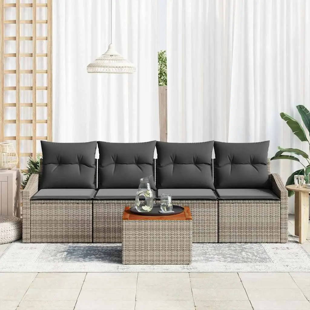 5-Piece Modular Sofa Set for Outdoor Comfort