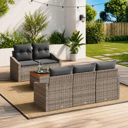 Reliable 6-Piece Garden Sofa Set for Outdoor Comfort