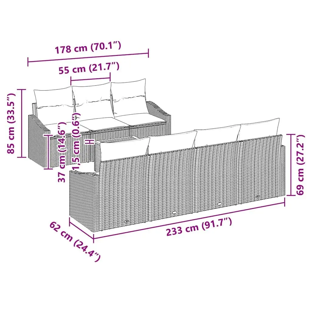 8-Piece Garden Sofa Set
