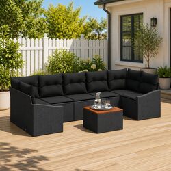 Reliable 8-Piece Modular Garden Sofa Set for Outdoor Use