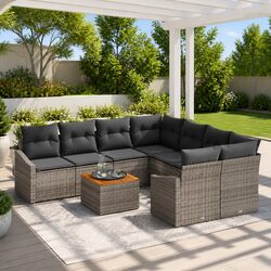 Quality 9-Piece Modular Garden Sofa Set for Comfort