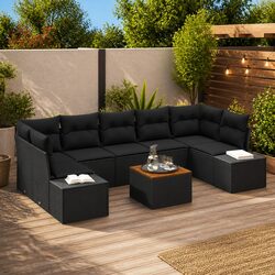 Quality 8 Piece Modular Sofa Set for Outdoor Relaxation