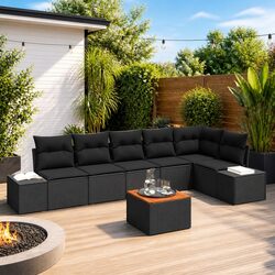 Comfort and Style with 7-Piece Modular Garden Sofa
