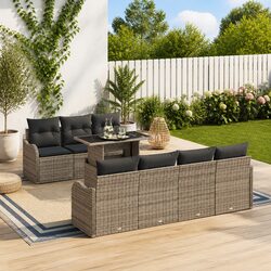 Comfort and Value in the 8-Piece Grey Garden Sofa Set