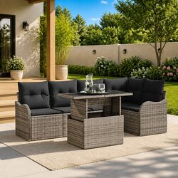 Compact and Durable 6-Seater Outdoor Dining Set
