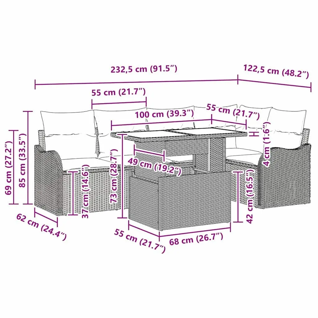 6-Seater Outdoor Dining Set