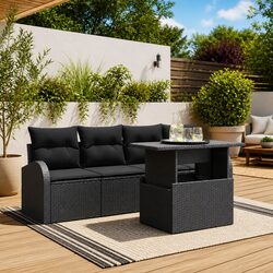 Your Reliable Black Modular Garden Sofa Set for Outdoor Living