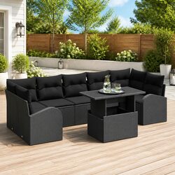 Comfortable 8-Piece Modular Garden Sofa Set for Year-Round Use