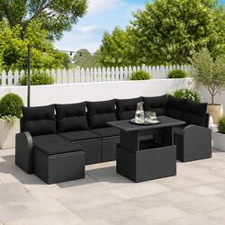 Practical 8-Piece Garden Sofa Set with Storage