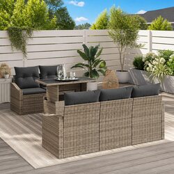 Value-Packed 6-Piece Garden Sofa Set in Grey