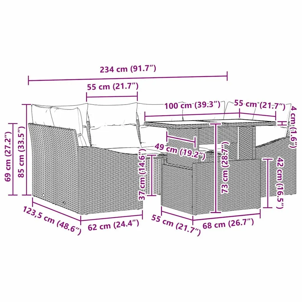 7-Piece Outdoor Sofa Set