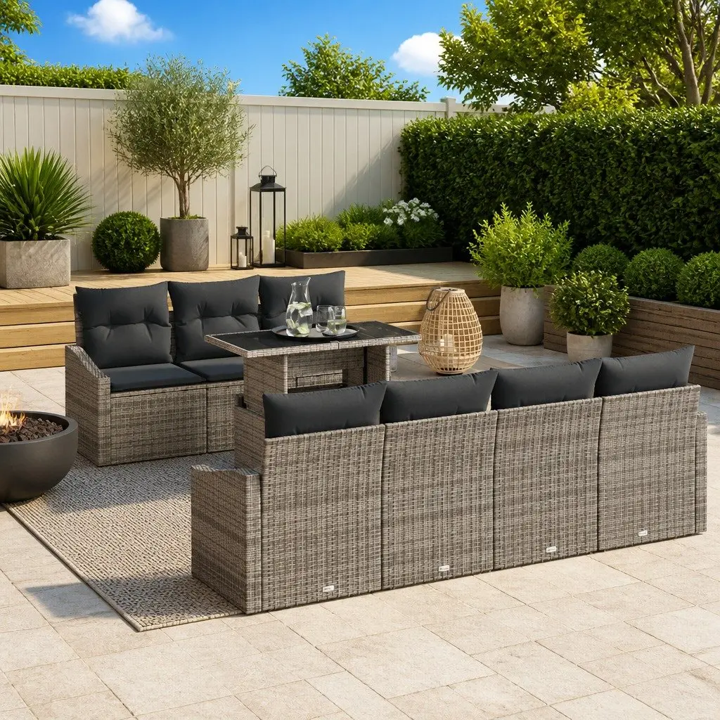 Grey Modular Sofa Set for Outdoor Comfort