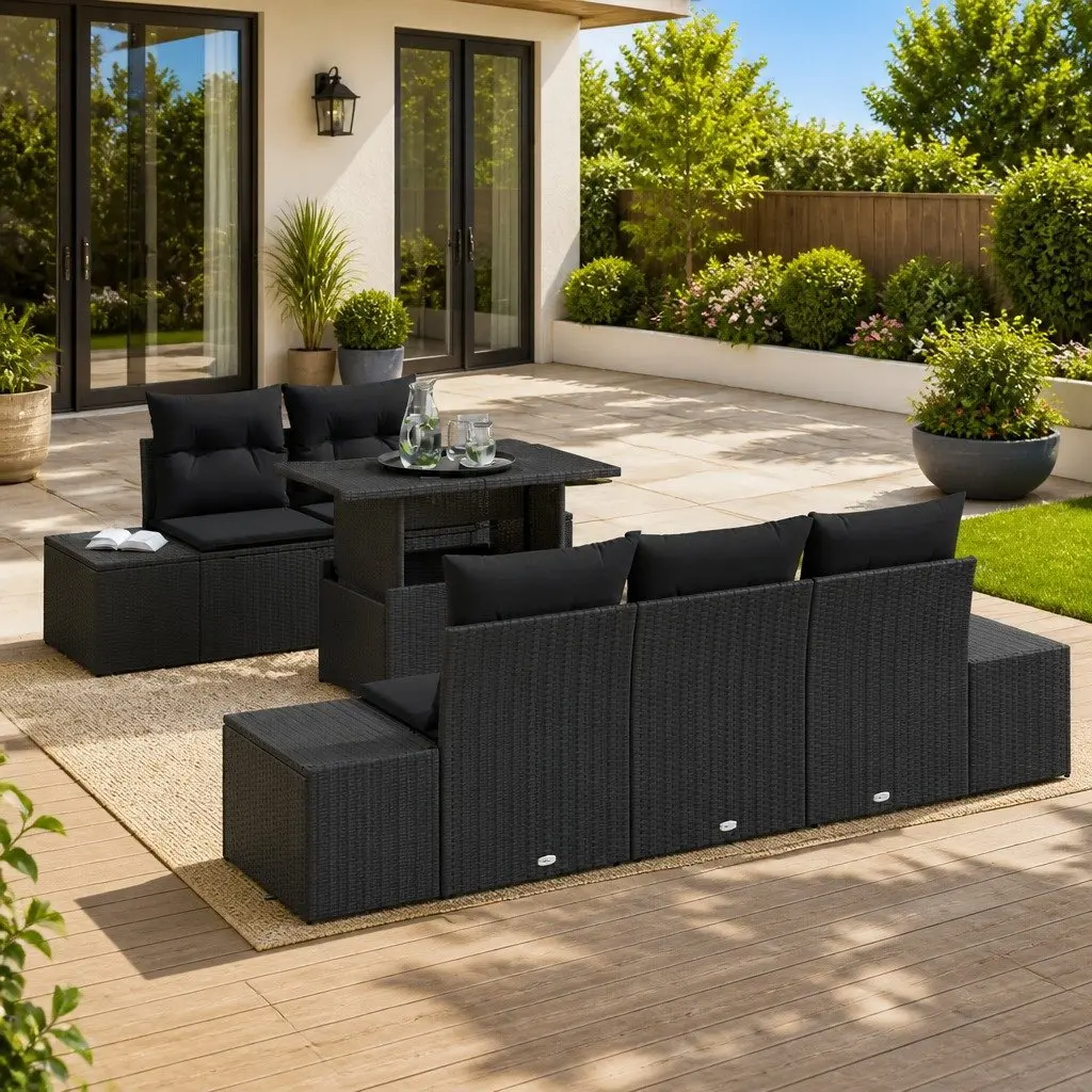 6-Piece Modular Garden Sofa Set