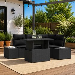 Value-Driven Black Outdoor Sofa Set for Gardens