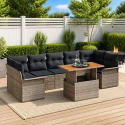 8-Piece Grey Sofa Set for Your Outdoor Comfort