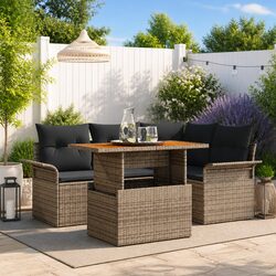 Reliable 5 Piece Garden Sofa Set with Cushions