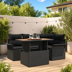 Comfortable 5-Piece Garden Sofa Set with Storage