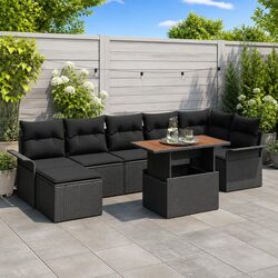 Comfortable 8-Piece Garden Sofa Set with Cushions