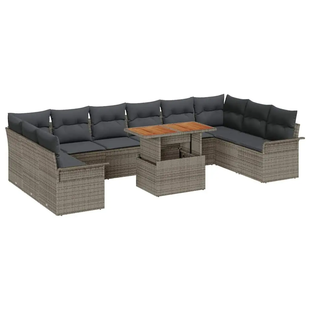 Modular Garden Sofa Set with Cushions 11 pcs