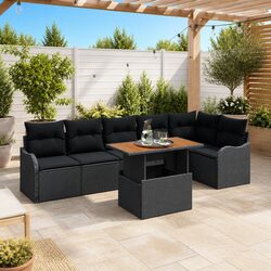 7-Piece Black Sofa Set: Practical and Value-Driven
