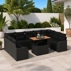 Versatile 10-Piece Garden Sofa Set for Outdoor Comfort