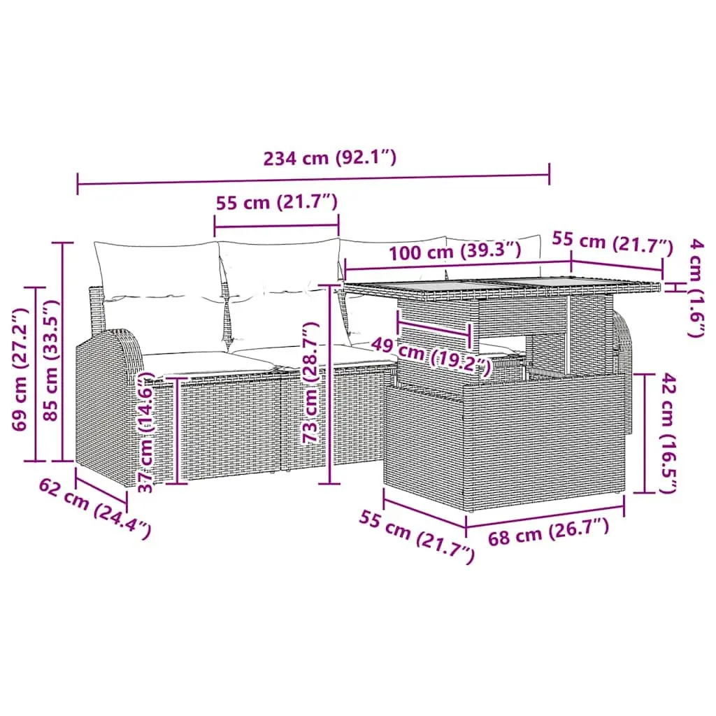 5-Piece Outdoor Sofa Set