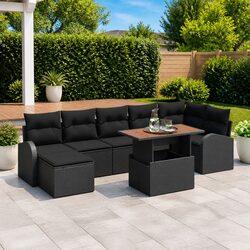 Reliable 8-Piece Garden Sofa Set with Cushions Included