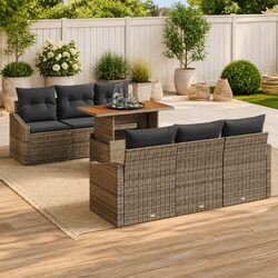 Affordable 7-Piece Outdoor Sofa Set with Storage