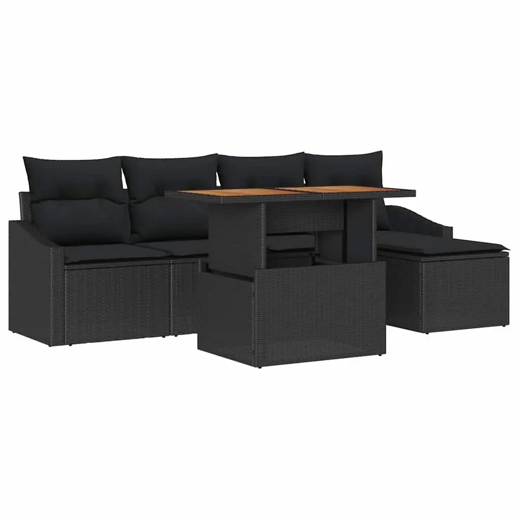 6-Piece Outdoor Sofa Set with Storage Options