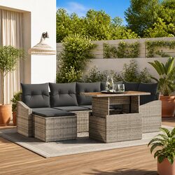 Affordable Luxury: 7-Piece Outdoor Sofa Set in Grey